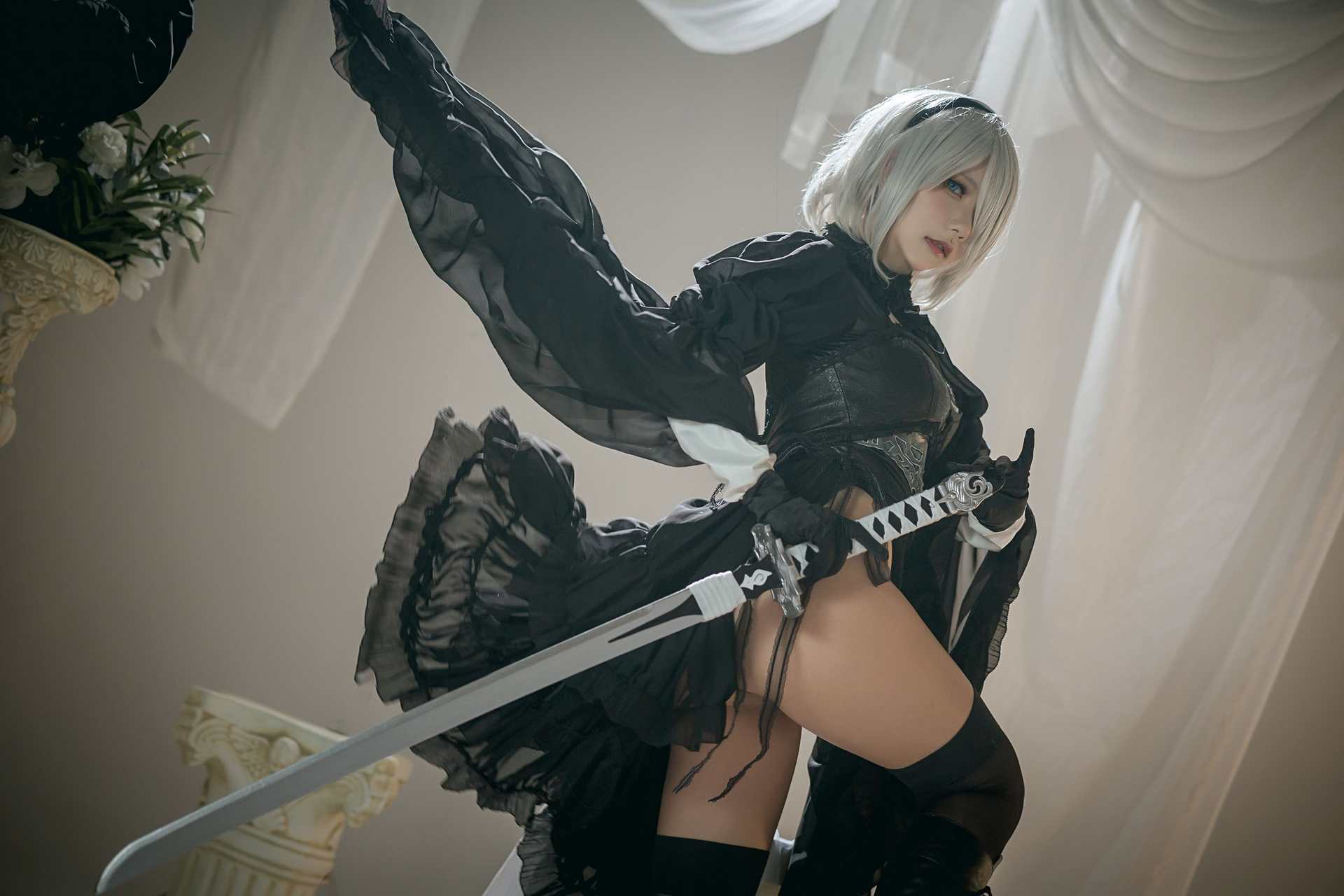 NO.014是一只熊仔吗Nier 2B Dress Ver吸引眼球美图【6P】-可宝主